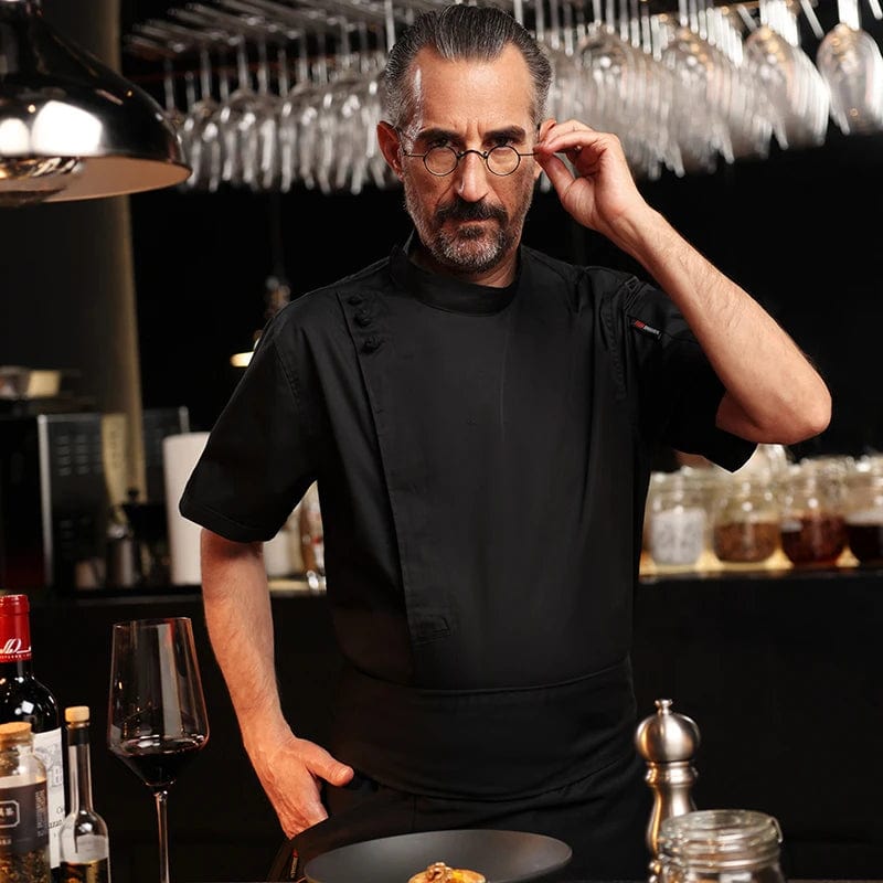 Tablier Cuisine Noir Homme Petit-Tablier®
